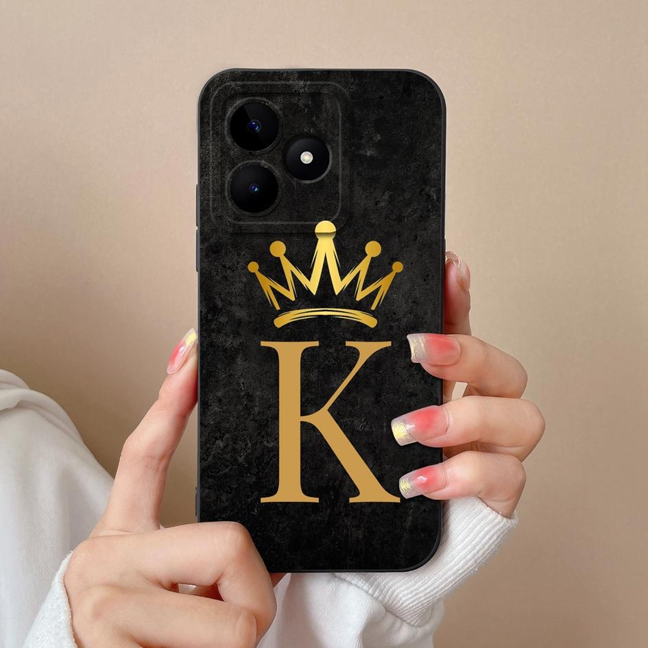 Für Realme C53 C25 C25S C25Y C30 C30S C31 C33 C35 C51 C61 C55 C65 C67 C75 4G 5G Handyhülle Kreatives Buchstabenmuster Weiches Silikongehäuse Für OPPO Capa