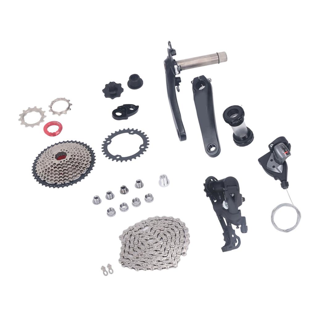 10 Speed Groupset 10 Speed 46T Cassette Crank Arm Bottom Bracket Thumb Shifter Rear Derailleur Set 32T Cassette Sprocket