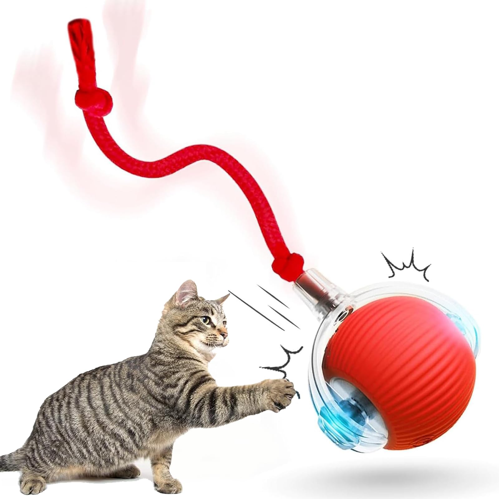 

Улучшенный Cat Cat Solo Cat Electric Glowing Cat 3 Silicone поставляется с мерами по отсутствию стресса для Indoor Automatic Cat Red [модель 2025 года] Мяч, игрушка, красный