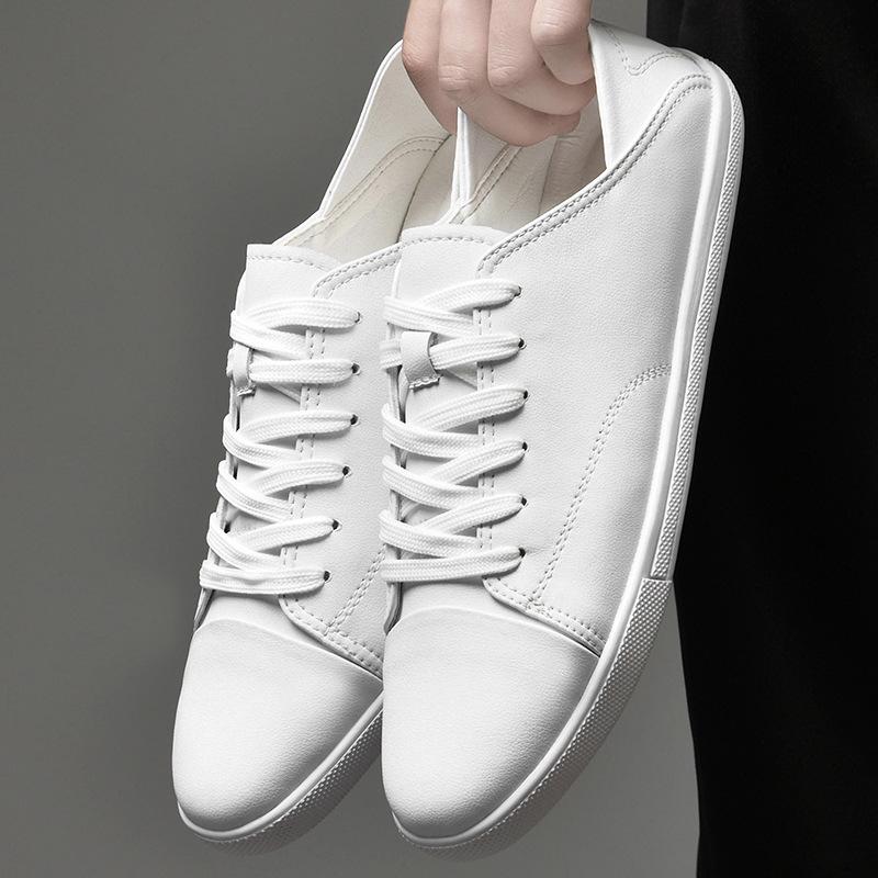 

Two-layer cowhide little white shoes women s flats 2025 spring and summer breathable new student versatile casual sports board shoes 36