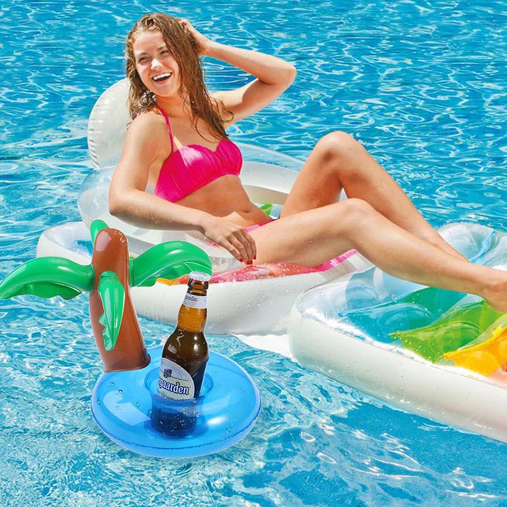 1-5 Stücke Schwimmender Becher Aufblasbarer Flamingo Getränkebecherhalter Pool Float Bar Untersetzer Schwimmhilfen Rosa Spielzeug Getränkehalter