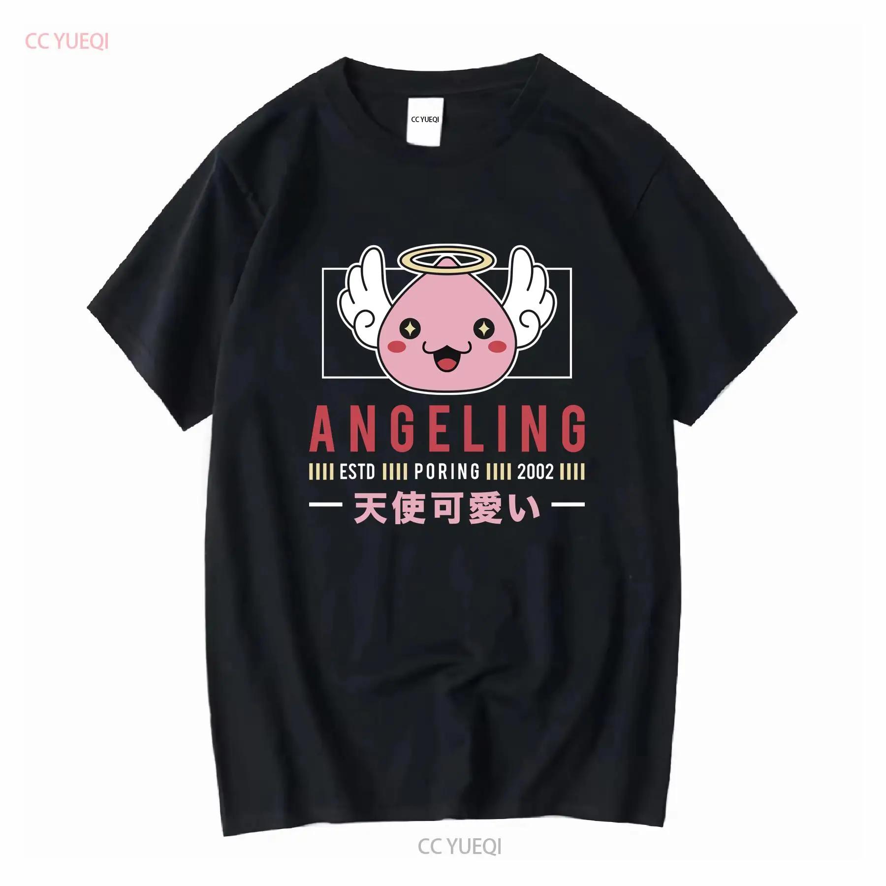 Angeling Aesthetic T Shirt Ragnarok Online Video game Gaming Gamer Poring Slime Eternal Love long or short sleeves vintage S разноцветный