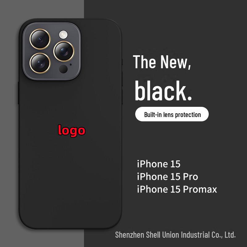 Crystal Lens Mobile Phone Case - Liquid Silicone Small Window for Apple 15 Pro Max, 14/13 Anti-fall Cover