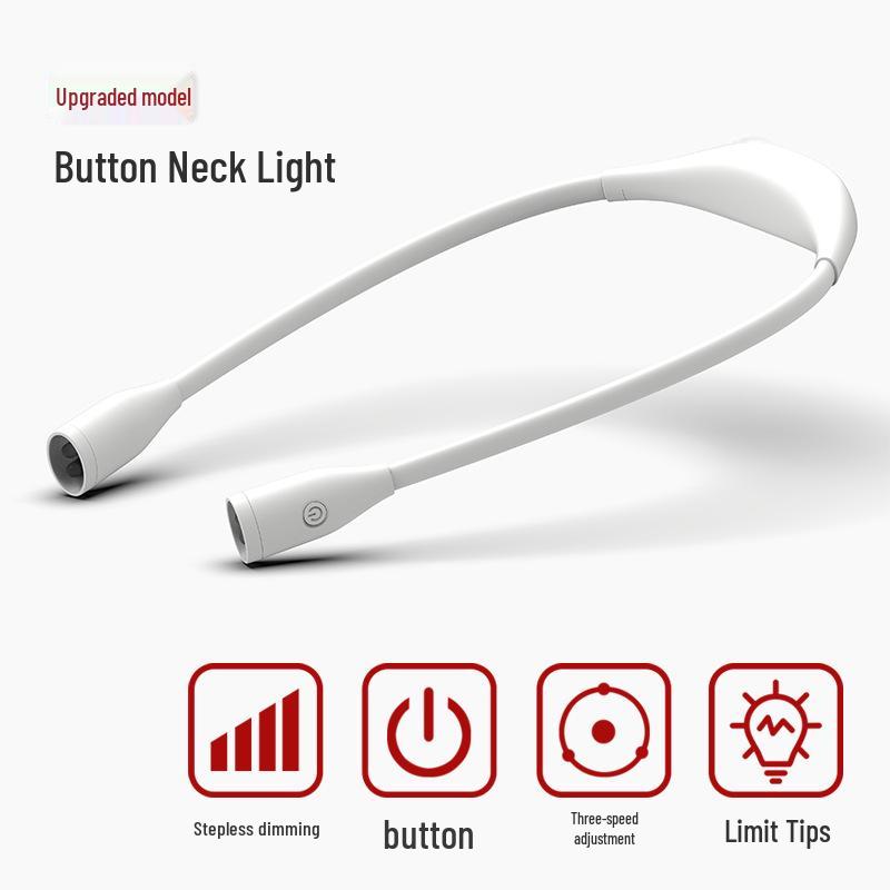 LED USB Rechargeable Neck Light: Eye-Friendly, Portable, Button-Control, Ideal for Reading or Outdoor Use