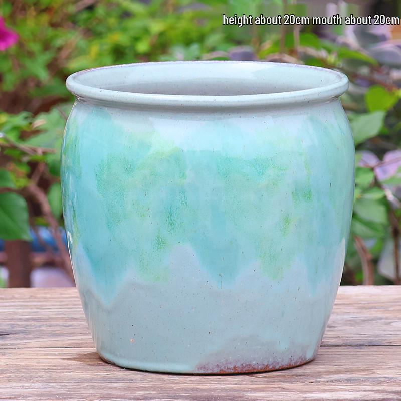 Minimalist Large Coarse Pottery Flower Pot for Succulents and Green Plants