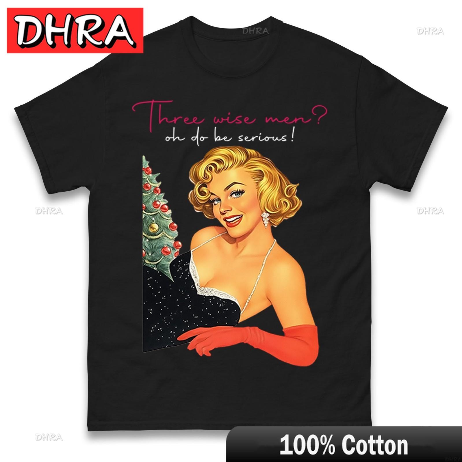 

Funny Retro Christmas TShirt Three Wise UNIsex Pin Up Festive Holiday Xmas Tee Top Cool Y2K Trendy Graphic Tshirts Kids Classic S