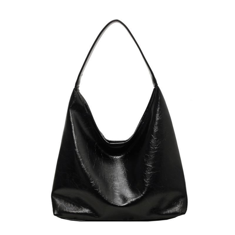 New Casual Soft Leather Big Bag Texture Commuting Simple Shoulder Armpit Bag Going Out Versatile Tote Women's Bag