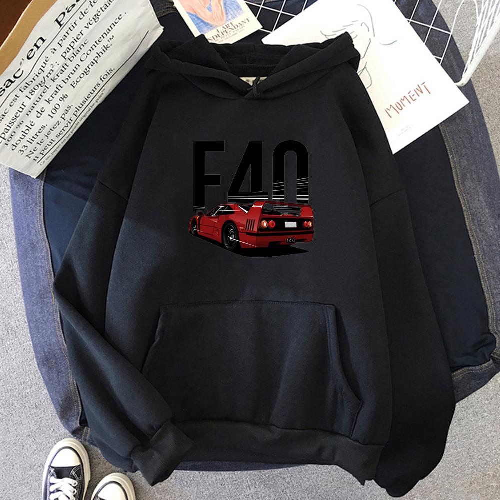 Mode Männer Frauen F40 Auto Hoodies 2025 Männer Lässige Hoodies Sweatshirts Männlich Farbe Kapuzenpullover Sweatshirt Oberteile JDM Kleidung Herbst Winter