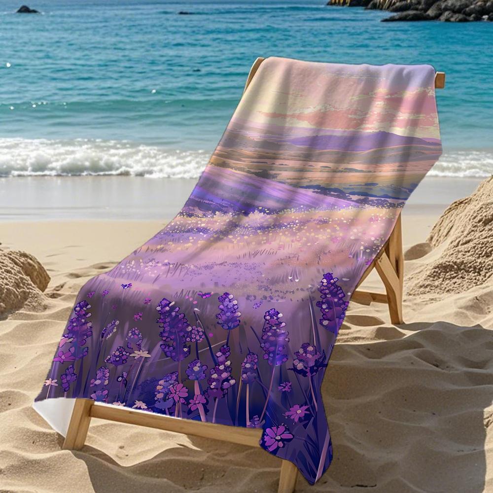 Provence Lavender Towel Five-Star Hotel Quality Eco-Friendly Ultra Soft Thick Towels & Beach Towels