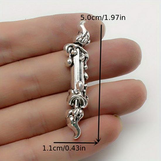 Elf Skull Alloy Pendant: Cross Punk Style Halloween Charm Jewelry Accessory