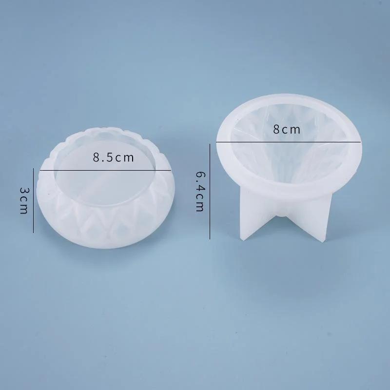 DIY Handmade Gypsum Candle Cup Mold Resin Concrete Storage Box Making Silicone Mould Drop Shape Gift Box Planter Craft Form Tool
