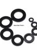 White and Black Nylon Flat Washers - Plastic Gaskets for Screws