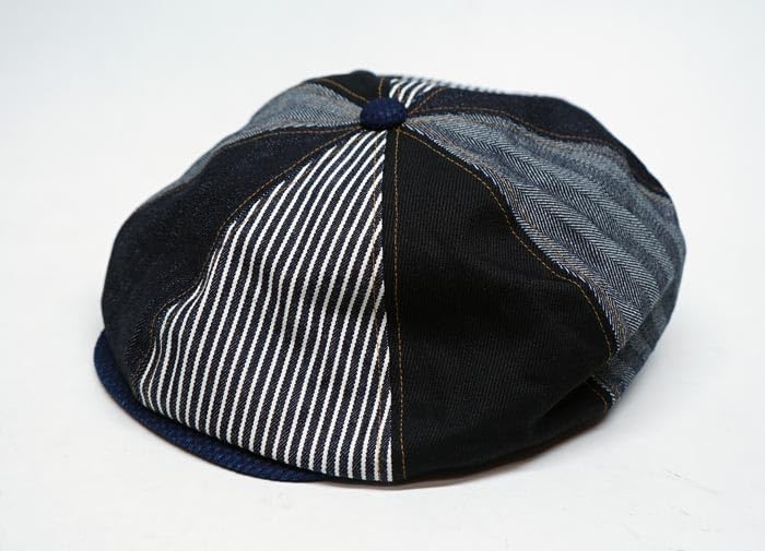Kojima Genes Ultimate Casquette Cap, Multi-Fabric Newsboy Style, Adjustable, Made In Japan Okayama, RNB-9075