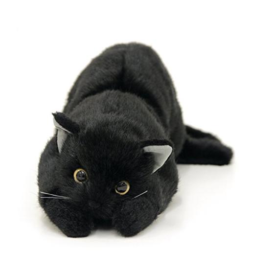 Real Series Made in Japan Kuroneko Plush Toy L 58cm Lovely Eyes Widespread Type