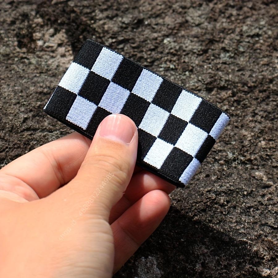 

Thin And Highly Elastic Black And White Checkered Wristbands That Provide a Fit for Basketball And Soccer, Offering Breathability And Style 1pc