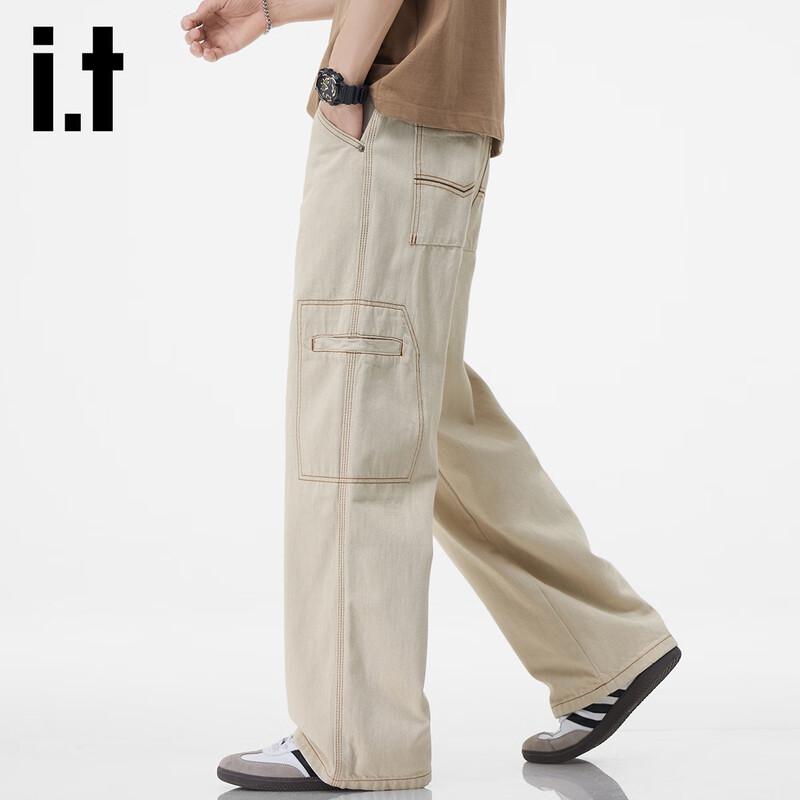 Izzue IT Men's Pure Cotton Relaxed Straight Jeans