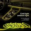 1/3/5M Car Interior Light Decorative Ambient Lamp Neon Led Strip Light 7 Colors RGB DIY USB Remote Control EL Wiring Lamp