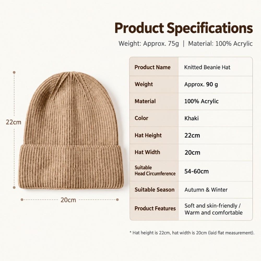 Knitted Knitted Hat Thickened Beanies Cap Fashion Mosque Hats  for Male Female