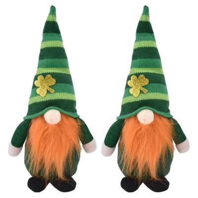 2pcs Gnomes Plush Representing Good Luck Expressing ST Patricks Day Feeling Irish Green Gnome