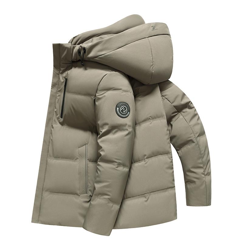 Zimní Nová Pánská Péřová Bunda Extrémně Chladná Módní Všestranná Bunda s Kapucí Teplá