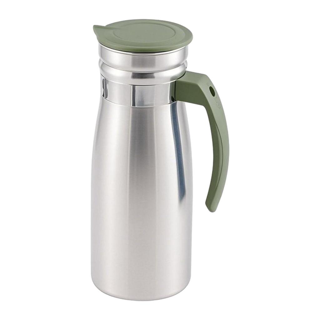 1.0 L Stainless Steel Cold Water Pitcher Beverage Container for Everyday Use Break Resistant Versatile 3.3x9inch with Handle