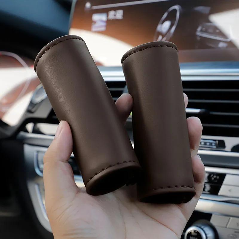 Nový 1 ks PU kůže Ochranný kryt vnitřní kliky Kůže na dotek Kožený kryt Univerzální modely Příslušenství pro dekoraci interiéru auta