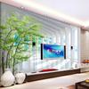 Wallpaper 3d Stereo Blue Sky Green Tree Space Expansion Mural Wallpaper Living Room Tv Sofa Background Wall Paper For Wall