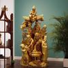 Natural Solid Wood  Eight Lmmortals Crossing The Sea Statue Chinese Mythological Characters Home Room Office Decoration Statue