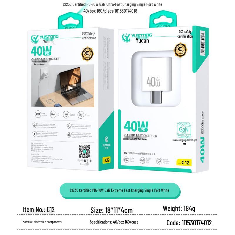 PD30W Ultra-Fast Charger Set for Apple & Huawei Devices