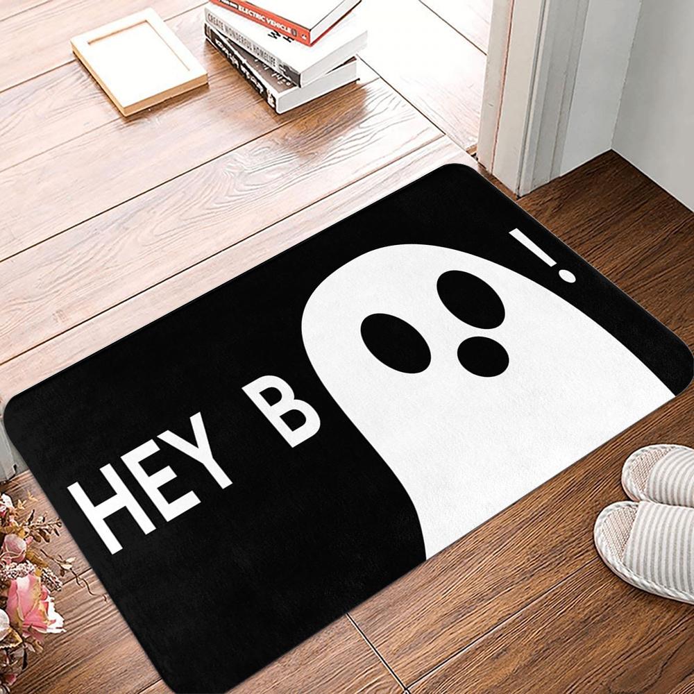 Halloween Skull Ghost Printed Kitchen Carpet Living Room Dining Room Laundry Floor Mat Bath Balcony Hallway Non-slip Door Mat