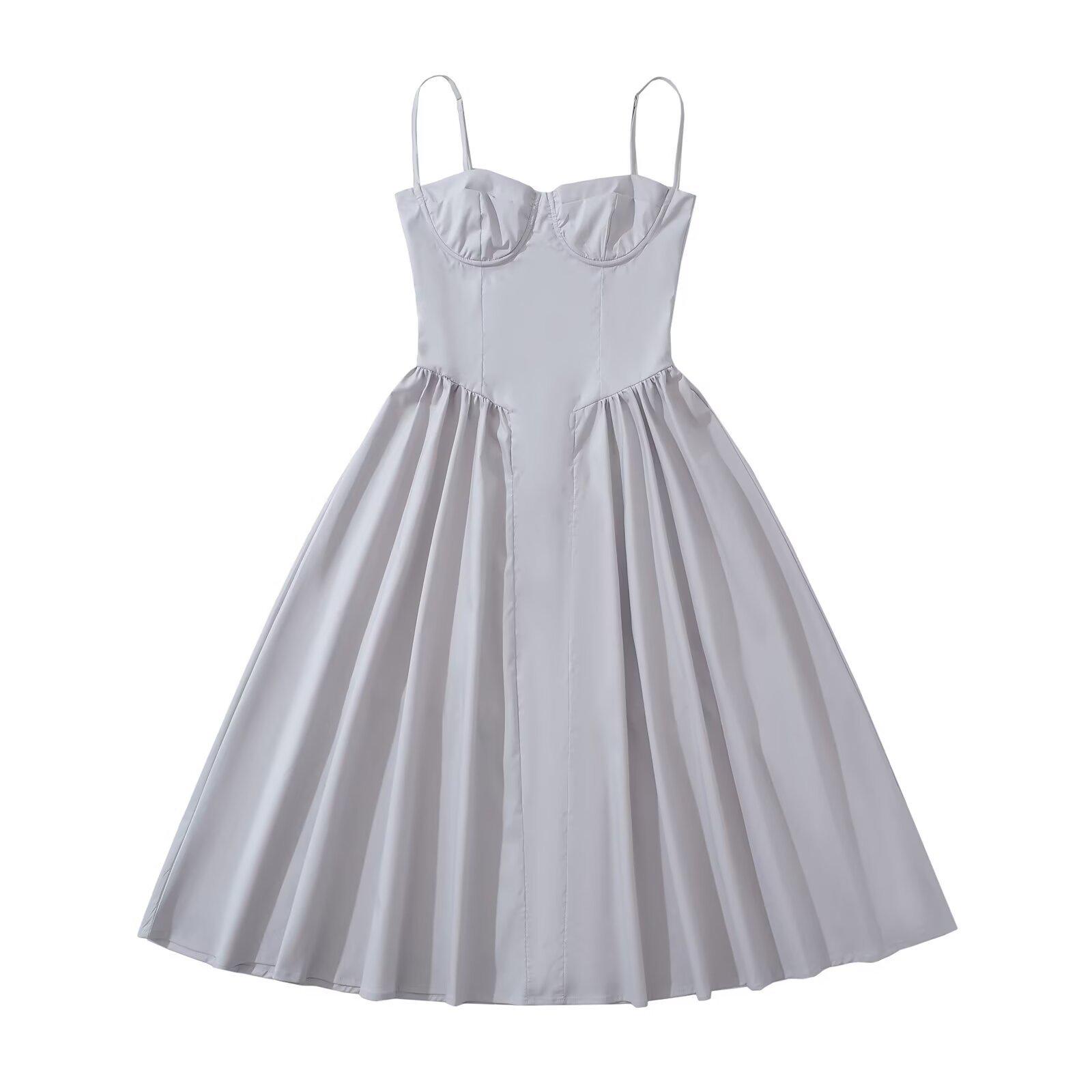 

Весна 2025 Женское Европейско-Американское Приталенное Платье-Майка на Стальном Кольце Medium