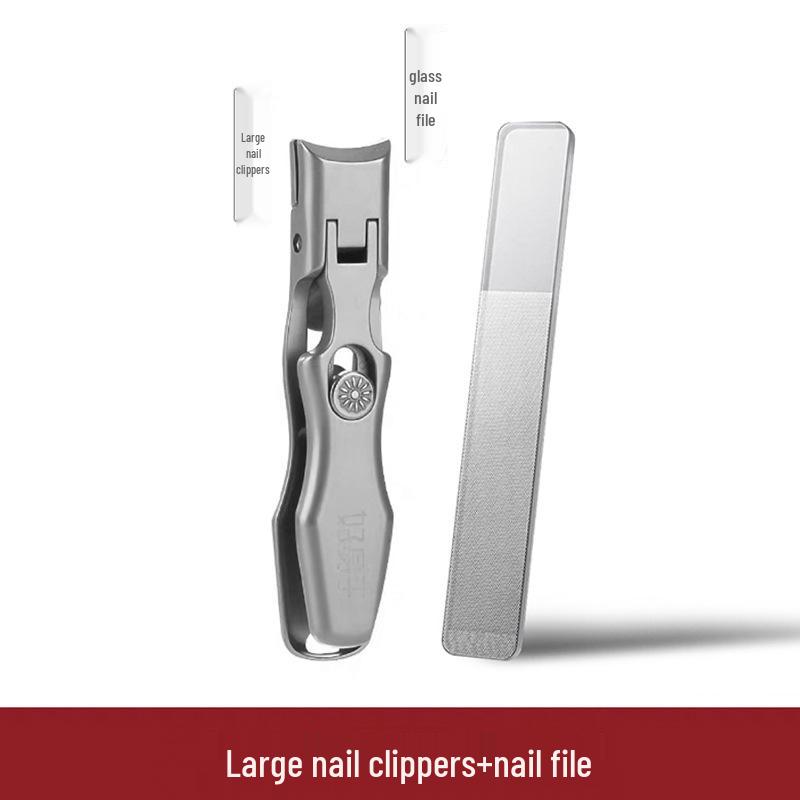 German Stainless Steel Slant-Mouth Nail Clippers & Scissors Set