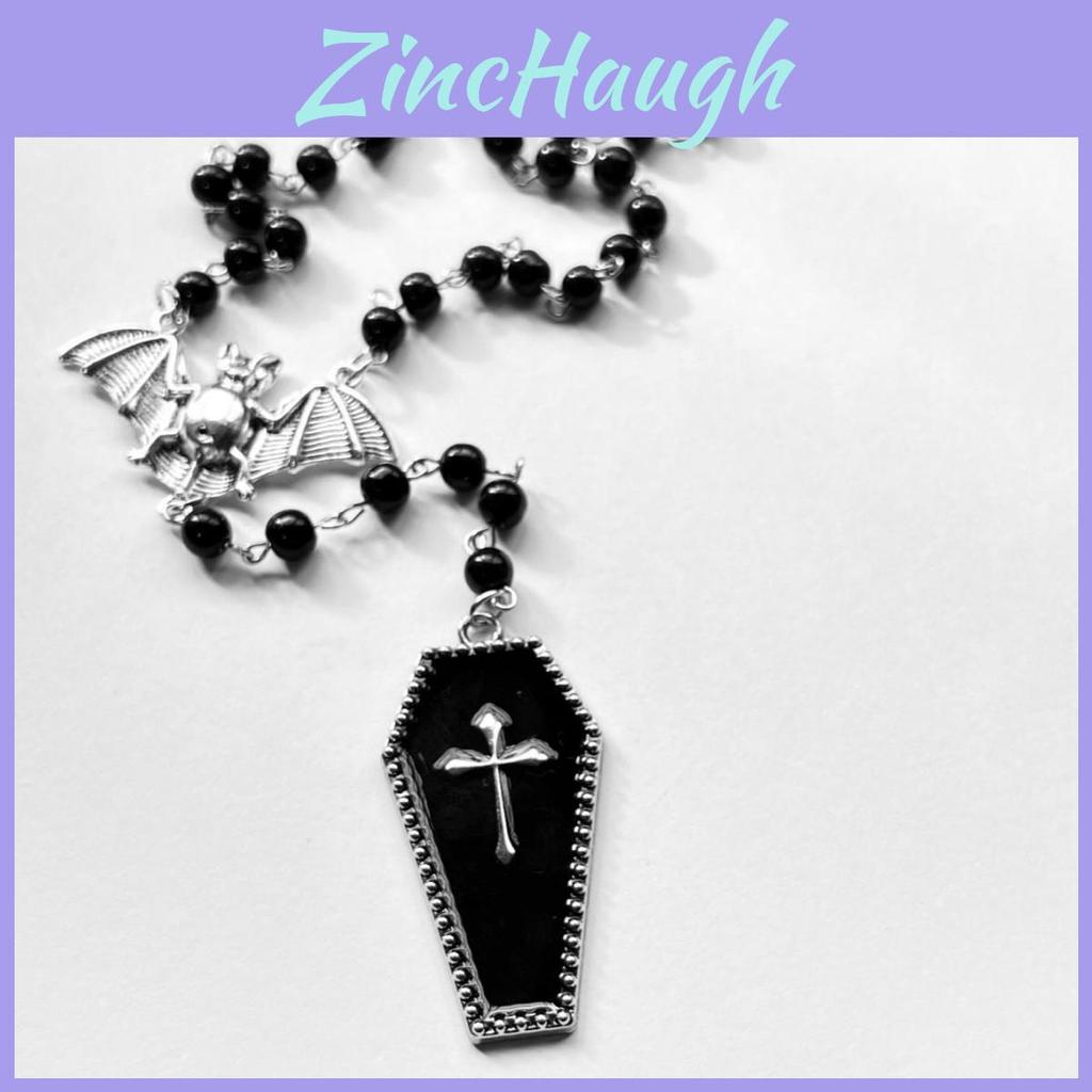 Kawaii Dark Gothic Chain Necklace With Cross Pendant For Trendy Teen Accessories