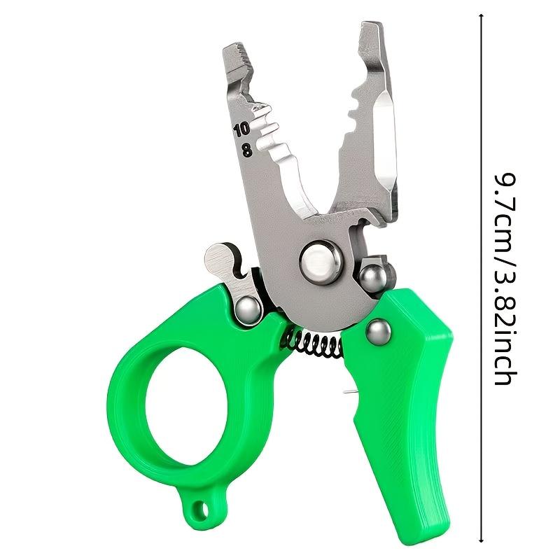 

Mini Wire Stripper Multifunctional Wire Stripper Mini Design for Easy Portability Combines Stripping Branching Crimping зелёный