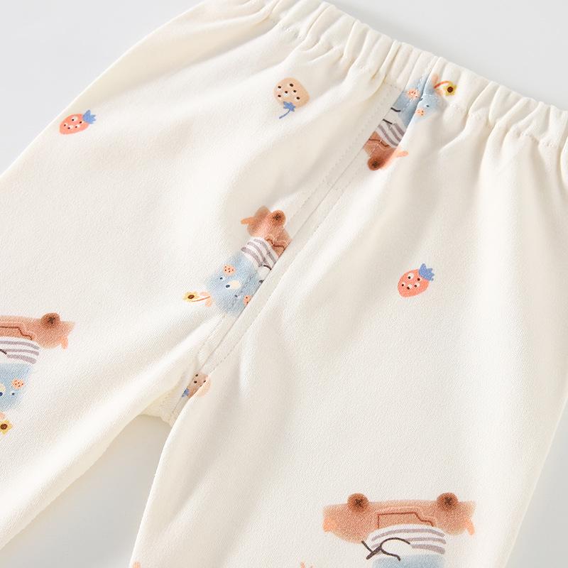 Set di Vestiti Autunnali per Bambini: Pantaloni in Puro Cotone e Abito da Monaco con Allacciatura Senza Osso
