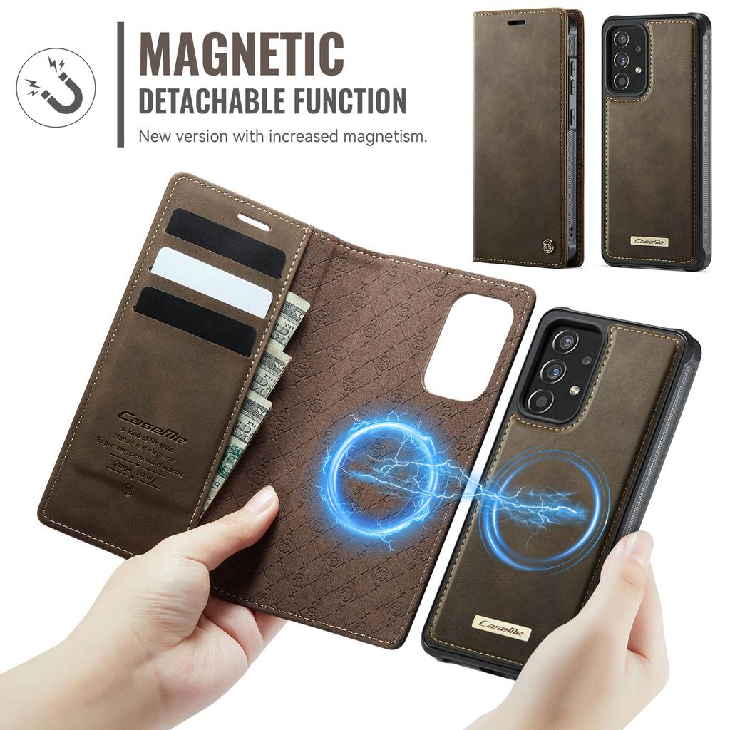 For Samsung Galaxy A52s 5G/Galaxy A52 5G Magnetic Case RFID Blocking Detachable Wallet Leather Phone Cover