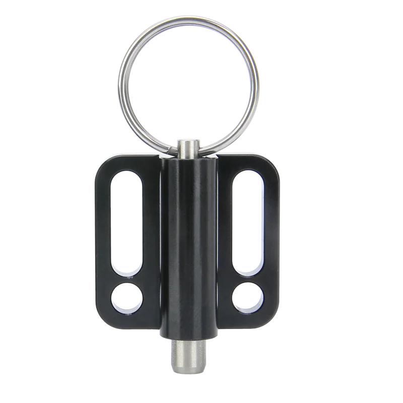 

Точний штифт з пружинним фіксатором Алюмінієва ручка Нержавіюча сталь Індексні штифти з монтажним фланцем Для обладнання KST246-LS-4 Black