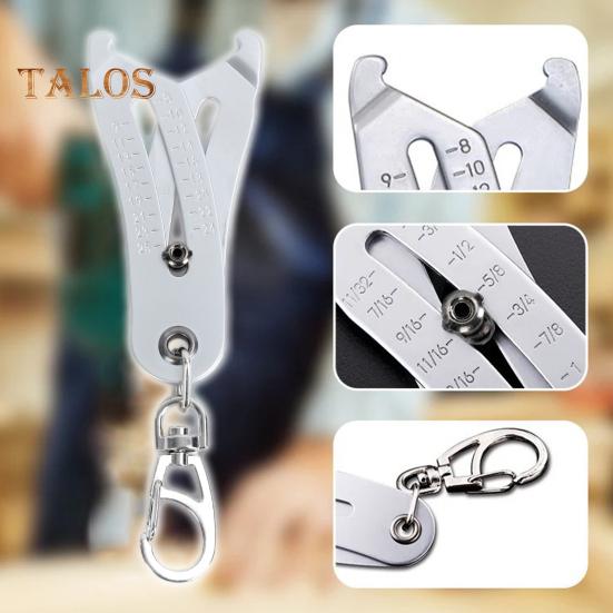 Portable Thread Size Checker Keychain Precision Thread Ruler Precise Nut And Bolt Thread Checker Inch Metric Hexagon Nut Thread Measuring Gauge