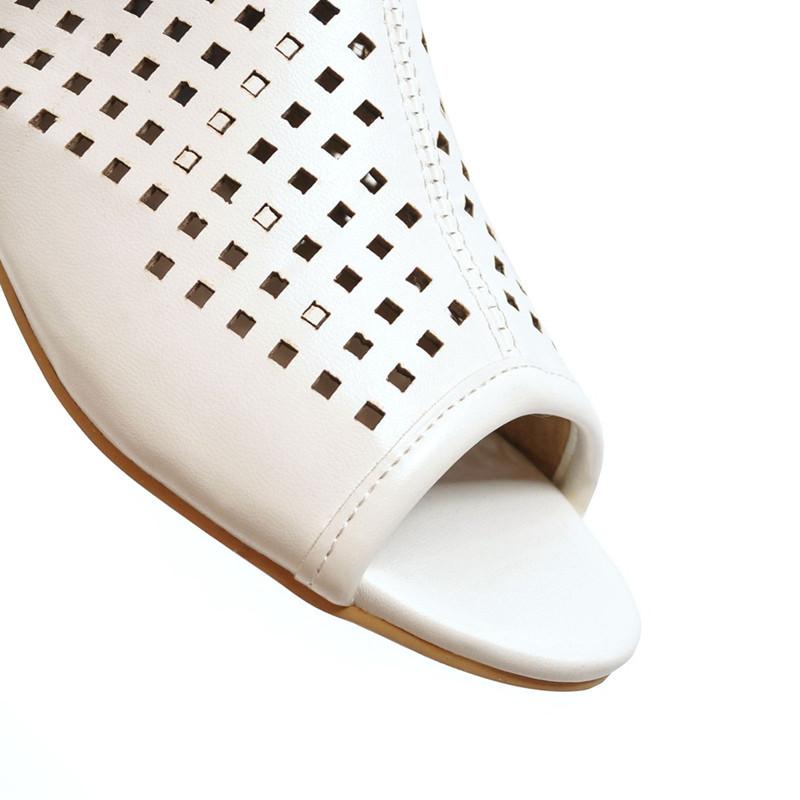 Mode Mode Damen Ballerinas Kniehohe Sommerstiefel Peep Toe Blockabsatz Flechtwerk Partyschuhe Retro Rom Sexy Damen Schuhe Größe 34-43