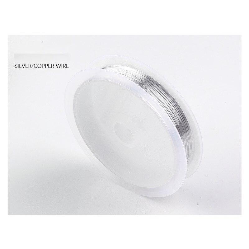 

1 рулон, медная проволока, украшение для дизайна ногтей, украшения для ногтей, очаровательная линия, золото, серебро, бронза, маникюрный декор серебряный