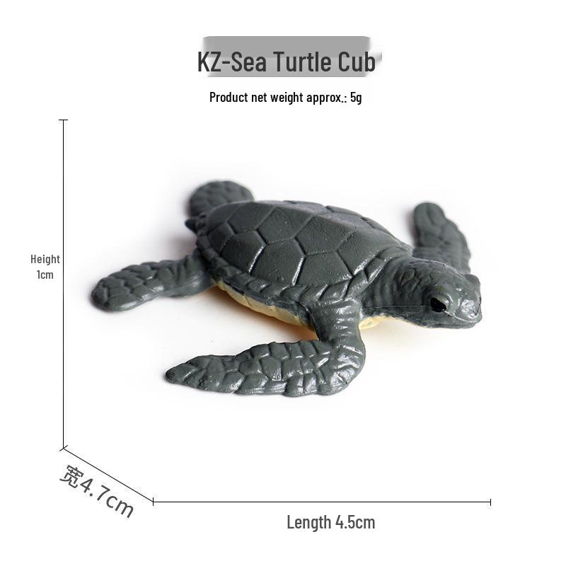 Marine and Land Turtle Model Set: Tortoise, Sea Turtle, Leatherback, Educational Toy for Kids