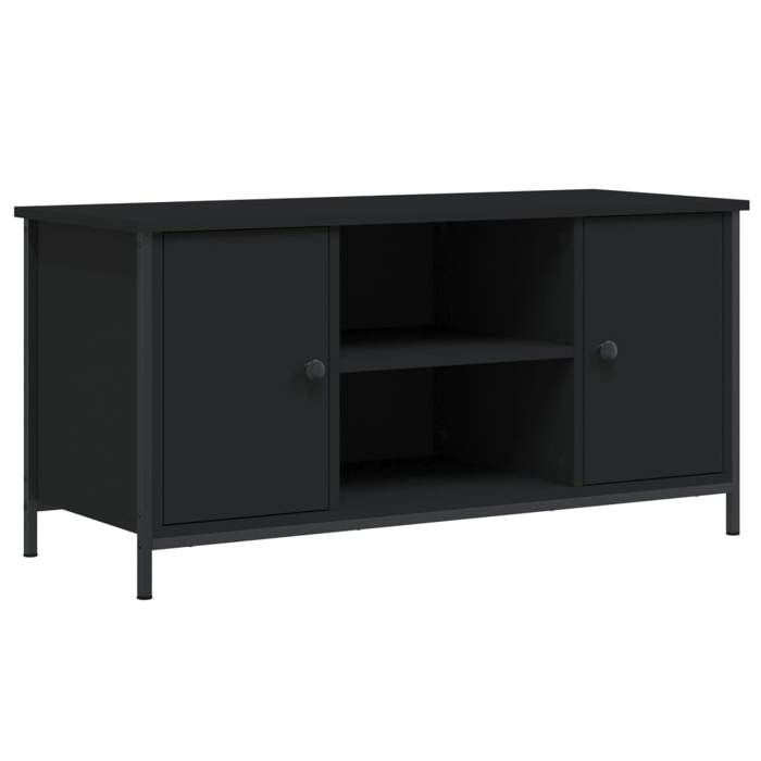 VidaXL Meuble TV Noir 100x40x50 cm Bois d'ingénierie 832763