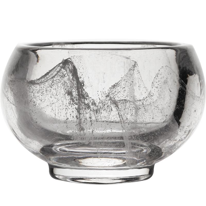 Crystal Glass Snowflake Tea Cup Heat-resistant Thickened Glazed Tea Cup Master Cup Personal Kung Fu Tea Set Creative Gift Cup 200ml