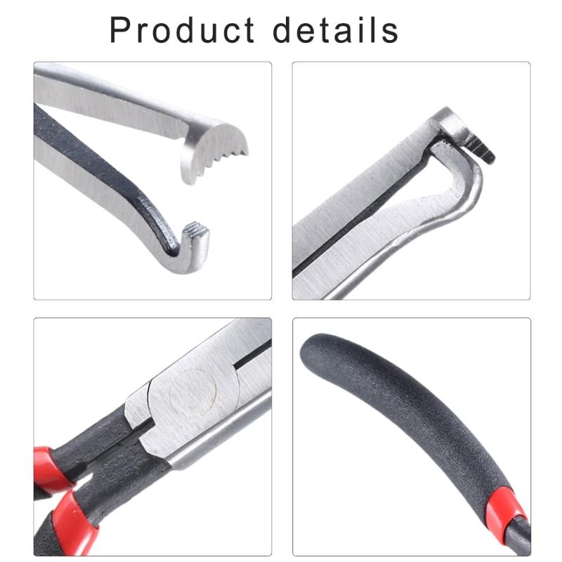 8Inch Electrical Disconnect Pliers, Automotive Connector Tool High-strength Cutoff Plier for Push Tab Plugs