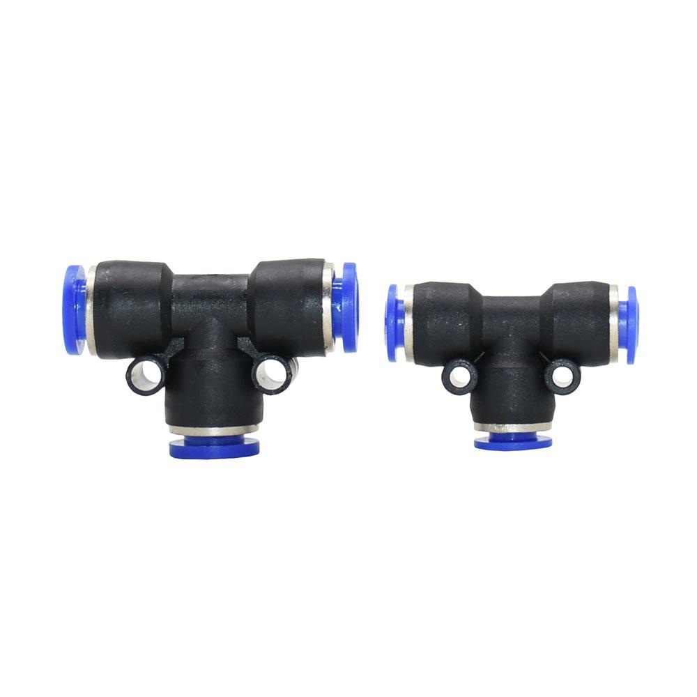 6mm 8mm Pneumatic Fitting Tee Elbow Straight Plug Valve Air Quick Connector Water Push In Hose Couping PU PY PK PM PZA HVFF