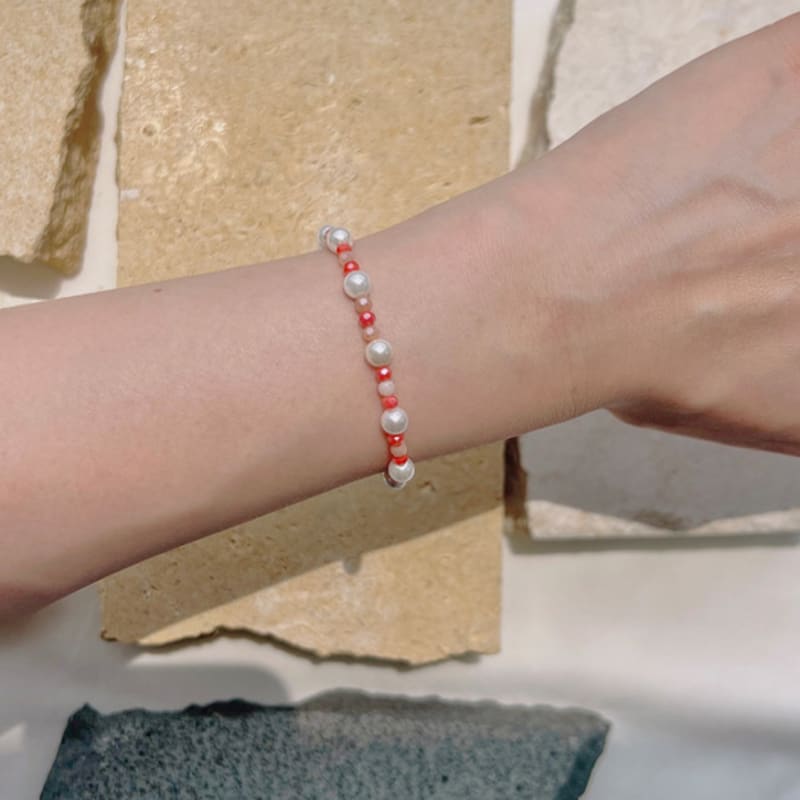 KIETIMOOR Orange Pearl Bracelet (silver925) Orange Pearl Silver Bracelet