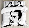 Humor Decor Queen Size Duvet Cover Cartoon Style Troll Face Guy with Popular Artful Facial Expression Soft Polyester Bedding Set