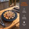 Iron BBQ Grill Pan Round Grill Rack Reusable Korean BBQ Grill Pan  Tourist Picnic Camping