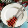 Christmas Cutlery Holder Knife And Fork Cover Bag Embroidered Christmas Tree Cutlery Pocket New Year Party Dinner Table Decor