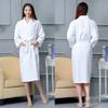 Hotel Cotton Waffle Weave Bathrobe With Embroidered Logo For Spa And Hospitality Use